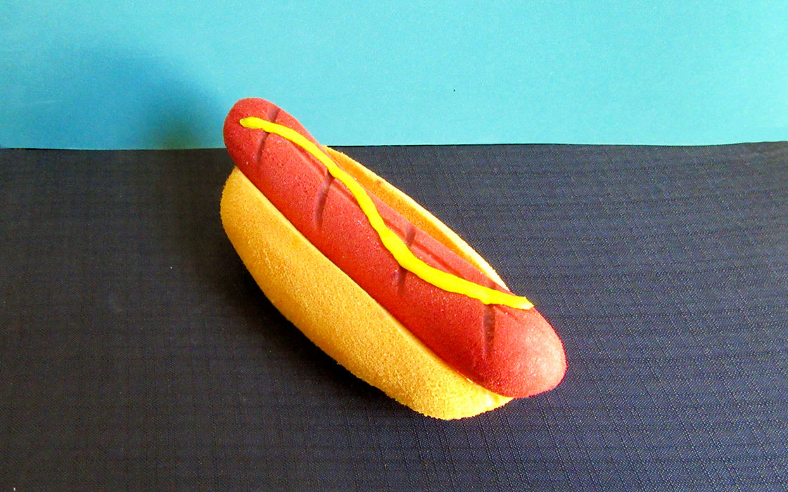Sponge Hotdog with Mustard Alexander May